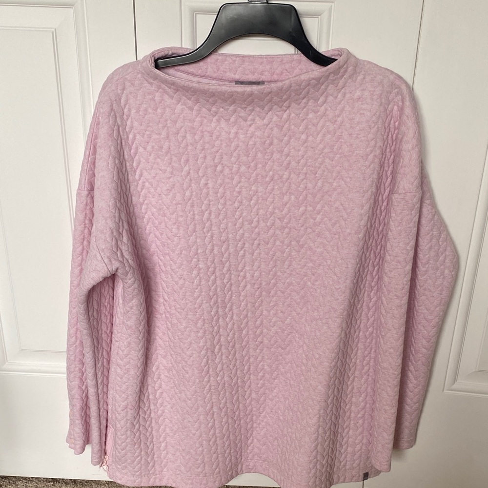 T by Talbots Pink Textured Women's Sweatshirt